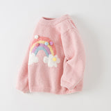 Dave&Bella Toddler Girls/Boys Playful Delicate Jacquard Chenille Sweaters
