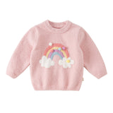 Dave&Bella Toddler Girls/Boys Playful Delicate Jacquard Chenille Sweaters