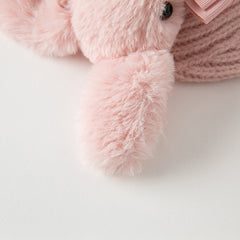 Dave&Bella Girls Winter Grey Pink Kint Pullover Hat