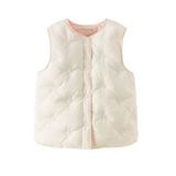 Dave&Bella Kid Girls Winter White Lightweight Outdoor Outwear Down Vests