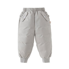 Dave&Bella Kids Girls/Boys Winter Versatile Outdoor Waterproof Cozy Drawstring Down Pant