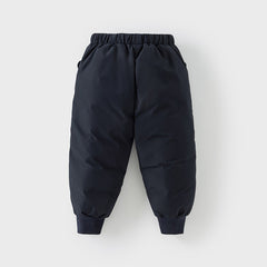 Dave&Bella Kids Girls/Boys Winter Versatile Outdoor Waterproof Cozy Drawstring Down Pant