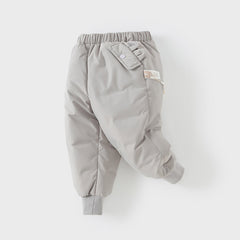 Dave&Bella Kids Girls/Boys Winter Versatile Outdoor Waterproof Cozy Drawstring Down Pant