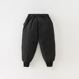 Dave&Bella Kids Girls/Boys Winter Versatile Outdoor Waterproof Cozy Drawstring Down Pant