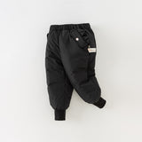 Dave&Bella Kids Girls/Boys Winter Versatile Outdoor Waterproof Cozy Drawstring Down Pant