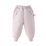 Dave&Bella Kids Girls/Boys Winter Versatile Outdoor Waterproof Cozy Drawstring Down Pant