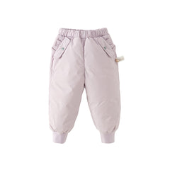 Dave&Bella Kids Girls/Boys Winter Versatile Outdoor Waterproof Cozy Drawstring Down Pant