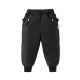 Dave&Bella Kids Girls/Boys Winter Versatile Outdoor Waterproof Cozy Drawstring Down Pant