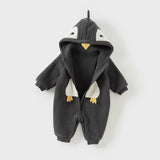 Dave&Bella Baby Girls/Boys Cute Animal-shaped Soft Fleece Hooded One-Pieces Romper