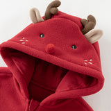Dave&Bella Baby Girls/Boys Cute Animal-shaped Soft Fleece Hooded One-Pieces Romper