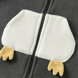 Dave&Bella Baby Girls/Boys Cute Animal-shaped Soft Fleece Hooded One-Pieces Romper