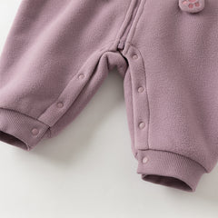 Dave&Bella Baby Girls/Boys Autumn Zoo Series Soft Fleece One-Pieces Romper