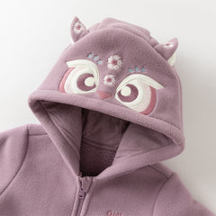 Dave&Bella Baby Girls/Boys Autumn Zoo Series Soft Fleece One-Pieces Romper