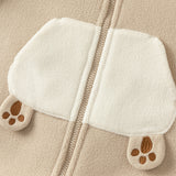 Dave&Bella Baby Girls/Boys Cute Animal-shaped Soft Fleece Hooded One-Pieces Romper