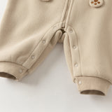Dave&Bella Baby Girls/Boys Cute Animal-shaped Soft Fleece Hooded One-Pieces Romper