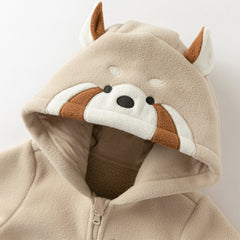Dave&Bella Baby Girls/Boys Autumn Zoo Series Soft Fleece One-Pieces Romper