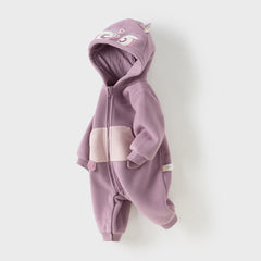 Dave&Bella Baby Girls/Boys Autumn Zoo Series Soft Fleece One-Pieces Romper