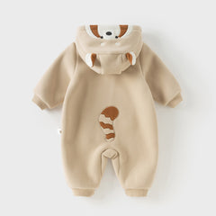 Dave&Bella Baby Girls/Boys Autumn Zoo Series Soft Fleece One-Pieces Romper