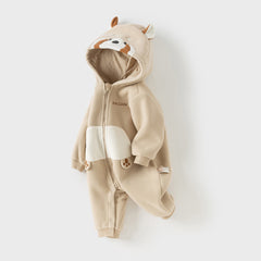Dave&Bella Baby Girls/Boys Autumn Zoo Series Soft Fleece One-Pieces Romper