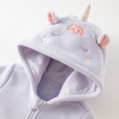 Dave&Bella Baby Girls/Boys Autumn Zoo Series Soft Fleece One-Pieces Romper