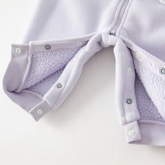 Dave&Bella Baby Girls/Boys Autumn Zoo Series Soft Fleece One-Pieces Romper