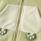 Dave&Bella Baby Girls/Boys Cute Animal-shaped Soft Fleece Hooded One-Pieces Romper