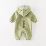 Dave&Bella Baby Girls/Boys Cute Animal-shaped Soft Fleece Hooded One-Pieces Romper