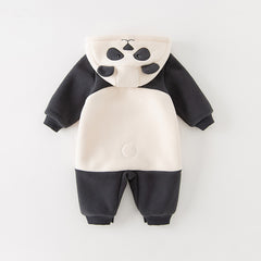 Dave&Bella Baby Girls/Boys Autumn Zoo Series Soft Fleece One-Pieces Romper