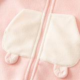 Dave&Bella Baby Girls/Boys Cute Animal-shaped Soft Fleece Hooded One-Pieces Romper