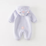 Dave&Bella Baby Girls/Boys Cute Animal-shaped Soft Fleece Hooded One-Pieces Romper