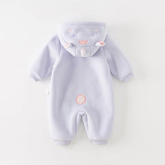 Dave&Bella Baby Girls/Boys Autumn Zoo Series Soft Fleece One-Pieces Romper