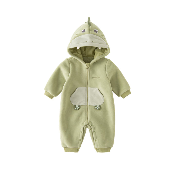 Dave&Bella Baby Girls/Boys Cute Animal-shaped Soft Fleece Hooded One-Pieces Romper