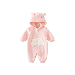 Dave&Bella Baby Girls/Boys Autumn Zoo Series Soft Fleece One-Pieces Romper