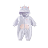 Dave&Bella Baby Girls/Boys Cute Animal-shaped Soft Fleece Hooded One-Pieces Romper