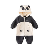 Dave&Bella Baby Girls/Boys Cute Animal-shaped Soft Fleece Hooded One-Pieces Romper