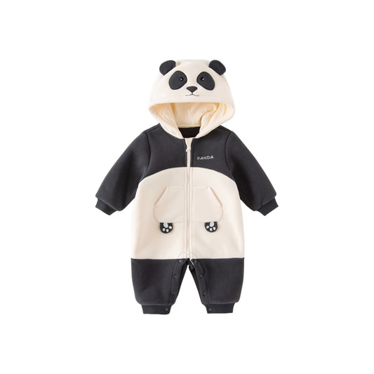 Dave&Bella Baby Girls/Boys Autumn Zoo Series Soft Fleece One-Pieces Romper