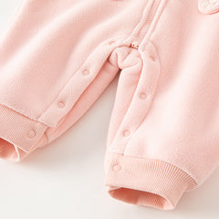 Dave&Bella Baby Girls/Boys Autumn Zoo Series Soft Fleece One-Pieces Romper