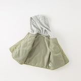 Dave&Bella Kids Boys Army Green Cozy Hooded Thickened Heat-Retaining Coats