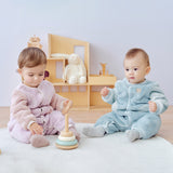 Dave&Bella Baby Boys/Girls Purple/Blue Plush Padded One-pieces Romper