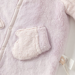 Dave&Bella Baby Boys/Girls Autumn Purple/Blue Plush Padded One-pieces Romper