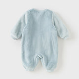 Dave&Bella Baby Boys/Girls Purple/Blue Plush Padded One-pieces Romper