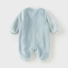 Dave&Bella Baby Boys/Girls Autumn Purple/Blue Plush Padded One-pieces Romper