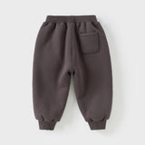 Dave&Bella Boys Warm Khaki/Brown/Purple Padded Joggers Pants