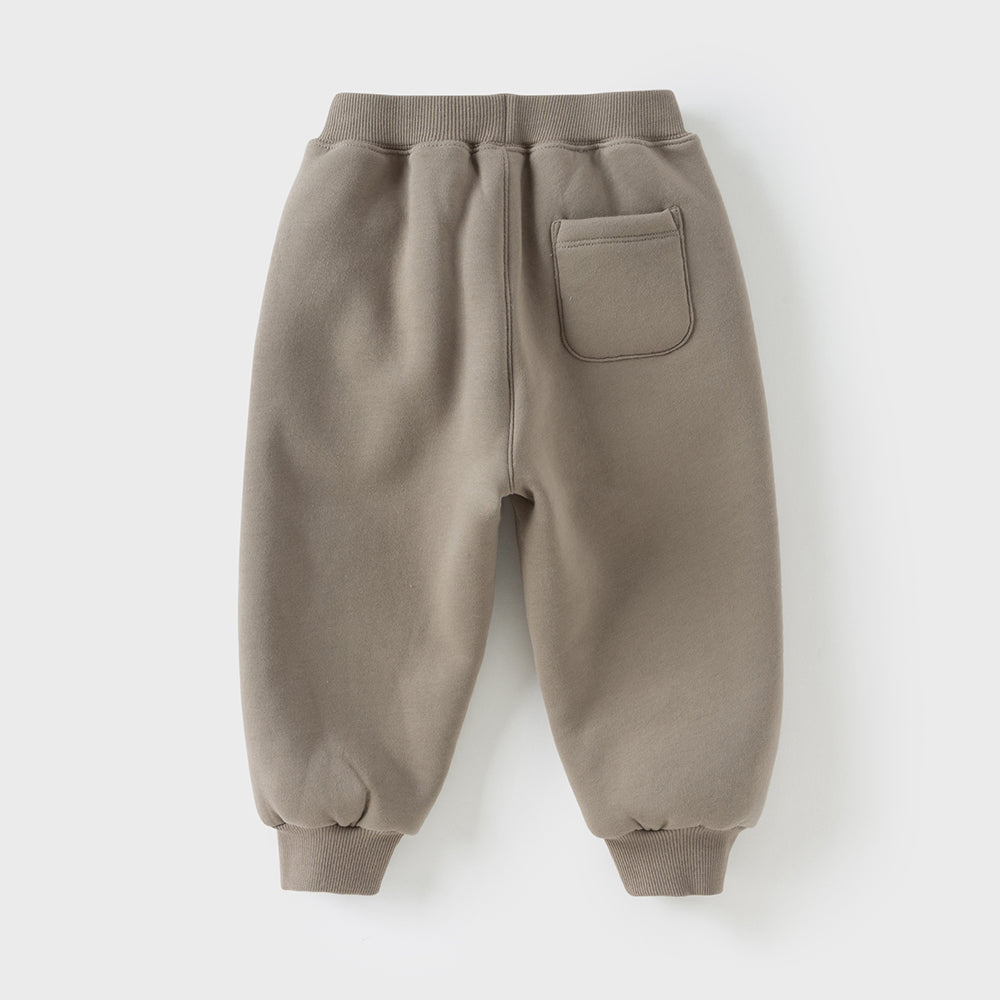 Dave&Bella Boys Warm Khaki/Brown/Purple Padded Joggers Pants