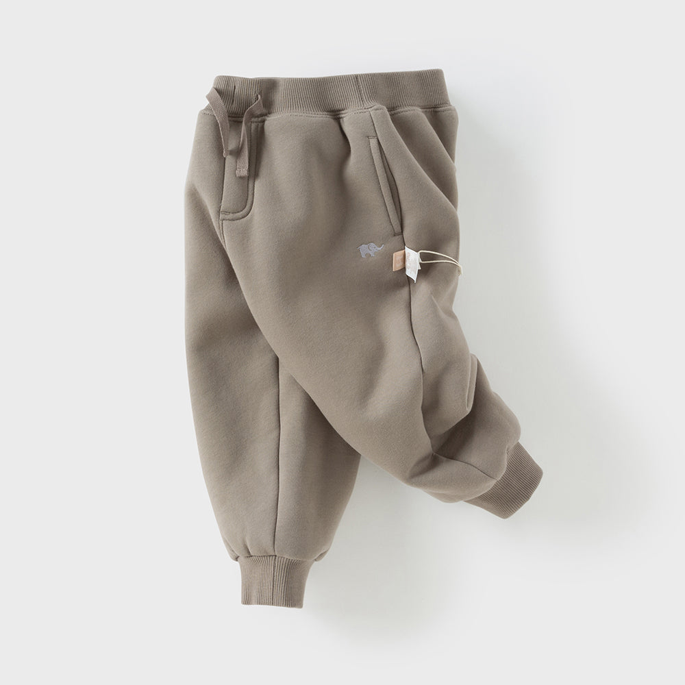 Dave&Bella Boys Warm Khaki/Brown/Purple Padded Joggers Pants