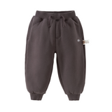 Dave&Bella Boys Warm Khaki/Brown/Purple Padded Joggers Pants