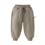 Dave&Bella Boys Warm Khaki/Brown/Purple Padded Joggers Pants
