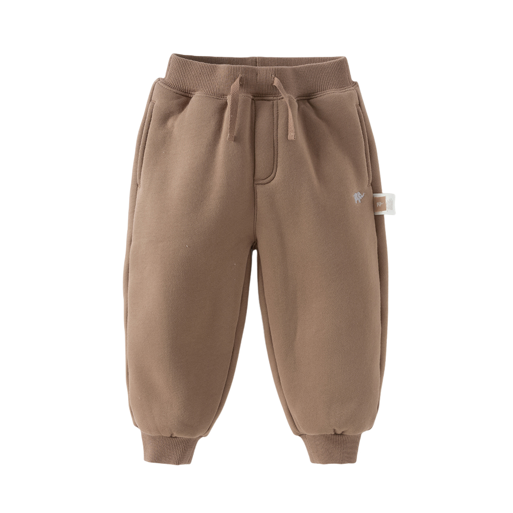 Dave&Bella Boys Warm Khaki/Brown/Purple Padded Joggers Pants