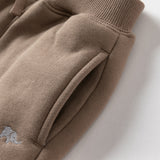 Dave&Bella Boys Warm Khaki/Brown/Purple Padded Joggers Pants
