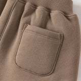 Dave&Bella Boys Warm Khaki/Brown/Purple Padded Joggers Pants